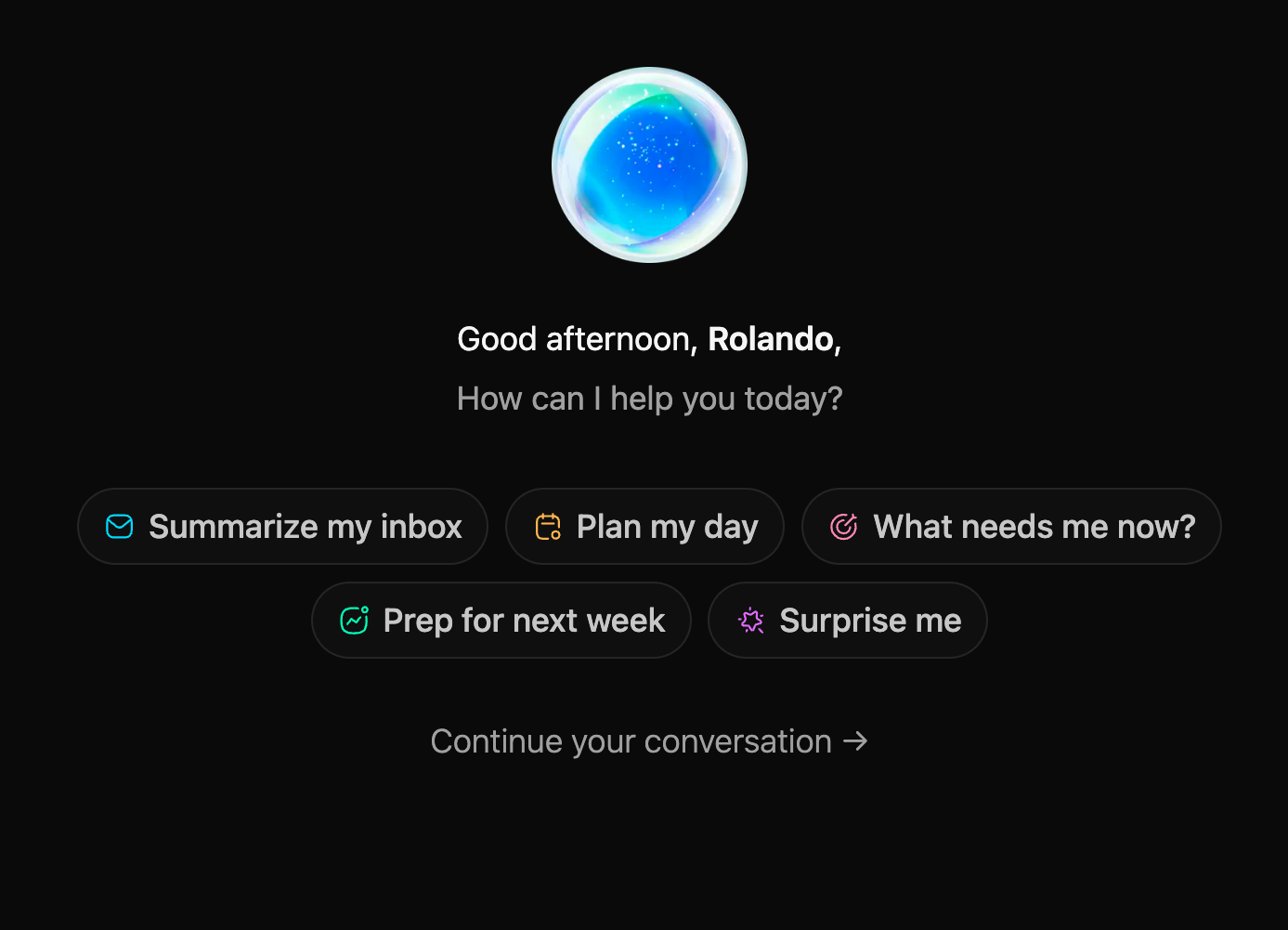 Ask Mya anything about your work — it answers from memory that persists across sessions